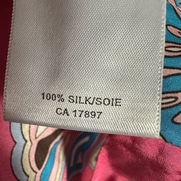 Banana Republic Paisley Pink Silk Blouse Top Shirt - Picture 5 of 5